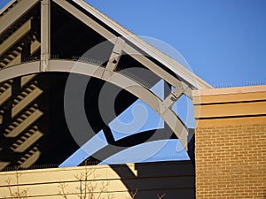 Curved roof support