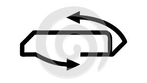 Curved Rotation Arrow Refresh Icon, vector design Generative AI