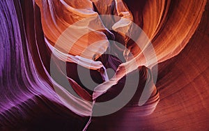 Curved Sandstone at Antelope Canyon