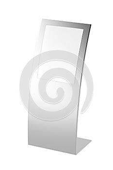 Curved silver ad panel