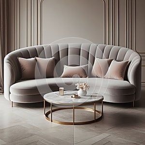 110 Curved Sofa_ Adds a touch of softness and femininity. Imgin photo