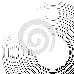 Curved speed lines background