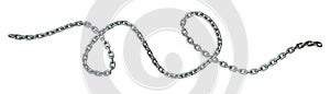 Curved steel chain 3D