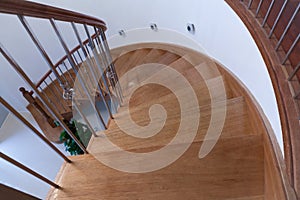 Curved Timber Stairs Balustrade Walls