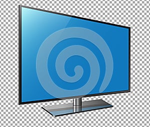 Curved tv. 4k Ultra HD screen, led television isolated transparancy background photo