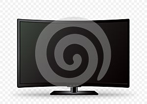 Curved tv transparent background