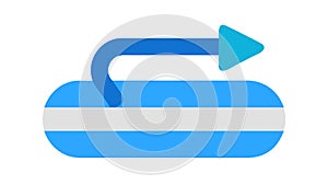 Curved U-Turn Arrow Icon for Navigation and Direction, vector design Generative AI