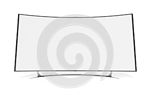 Curved widescreen television