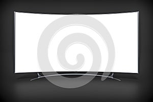 Curved widescreen television