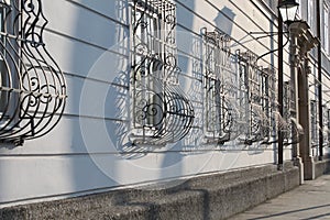 Curved window grate in Salzburg