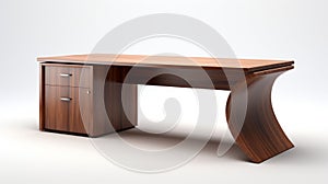 Curved Wood 3d Desk Model Inspired By Georgia O\'keeffe