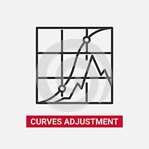 Curves adjustment - line design single icon