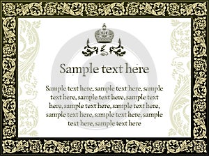 Curves vegetative vintage framework old