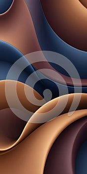 Curvilinear Shapes in Navy Chocolate photo