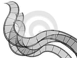 Curving blank film strips