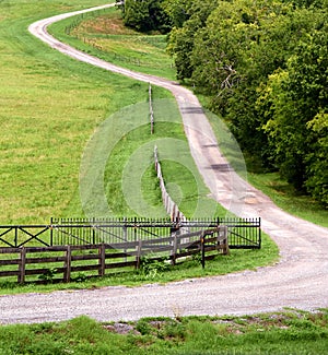 Curving Driveway Climbs Appalachian Mountain