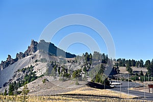 Curving Road Leads to Mazama Village