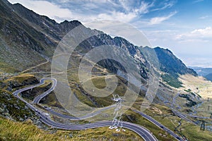 Curving road in mountains