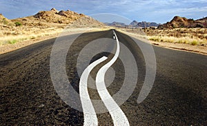 Curving road in Namibia