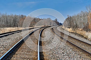 Curving train tracks