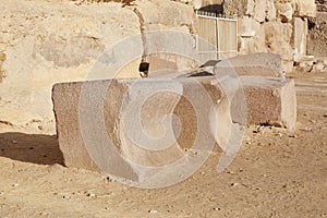 Curvy Blocks of Granite Located Near the Sphinx, Giza