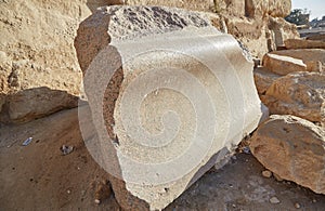 Curvy Blocks of Granite Located Near the Sphinx, Giza
