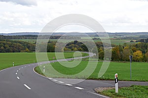 curvy country road in the Eifel