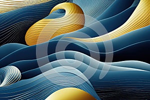 Curvy creative abstract wavy effects color curves flow minimalist luxury stylish trendy colorful waves art modern