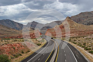 Curvy desert highway photo