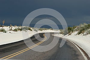 Curvy desert road photo