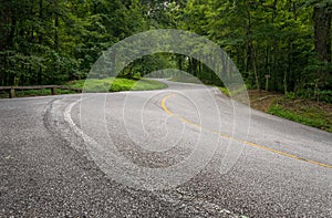 Curvy Mountain Road