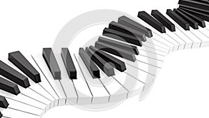 curvy piano keyboard