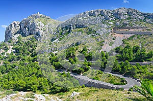 Curvy Pollenca roads on Mallorca