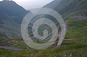 Curvy road in mountains