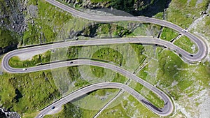 Curvy road in rocky mountain, Transfagarasan road