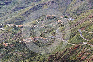 Curvy road to Masca village in Tenerife