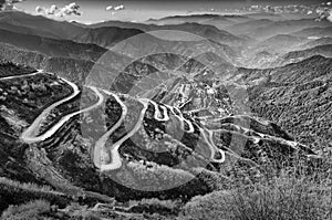 Curvy roads , Silk trading route between China and India