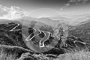 Curvy roads , Silk trading route between China and India