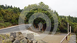 curvy serpentine roads on teide volcano