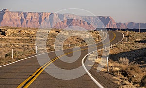 Curvy Two Lane Road Highway Biway Desert Southwest United States