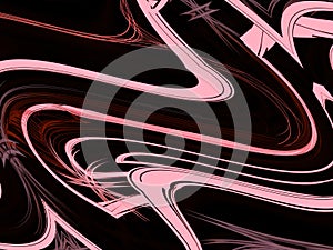 Curvy wave abstract shape. Flexed twirl background.