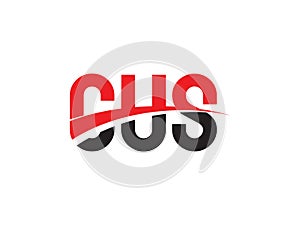 CUS Letter Initial Logo Design Vector Illustration
