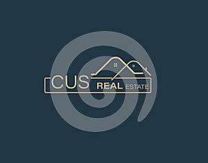 CUS Real Estate and Consultants Logo Design Vectors images. Luxury Real Estate Logo Design