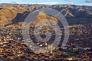 Cusco Aerial Cityscape at Sunset, Peru