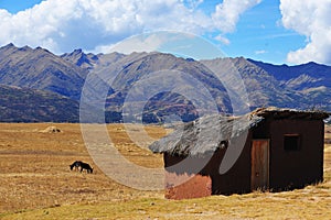 Cusco, Peru mountai n seen from the Sacred Valley of the Incas in the province of La ConvenciÃ³n