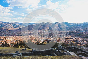 Cusco, in Peru, viewed from above