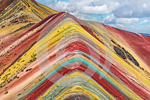 Cusco Region, Peru.  Rainbow Mountain Montana de Siete Colores