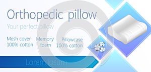 Cushion with Cotton Pillowcase Contour Memory Foam
