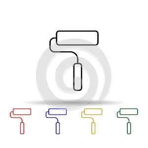 cushion multi color style icon. Simple thin line, outline vector of web icons for ui and ux, website or mobile application