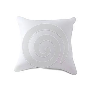 Cushion pillow empty white mockup illustration vector